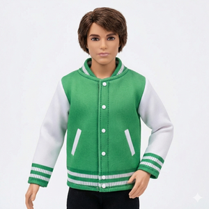 Chaqueta Varsity para Muñecas al por Mayor, Chaqueta de Béisbol de Alta Calidad para Muñecas, Nuevo Diseño, 100% Poliéster, Sudadera Larga, Delgada y Gruesa - Product Image 1