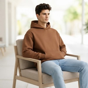 100% Cotton Unisex Winter Hoodies Blank <b>Thick</b> <b>Fleece</b> Heavy Weight Regular Fit 450g Pocket Eco-Friendly Custom Print Logo - Product Image 4