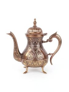 หม้อกาแฟทองเหลืองวินเทจพร้อมพวยกาแบบยาว ดีไซน์ทนทานสำหรับดื่มชา - Product Image 5