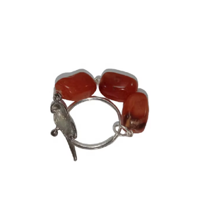 พวงกุญแจคริสตัลคุณภาพสูง พวงกุญแจรูปนกแก้วสีแดงคาร์เนเลียน พวงกุญแจหินธรรมชาติ ของขวัญสำหรับผู้หญิง ขายส่ง - Product Image 5
