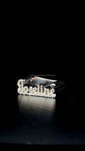 Anillo de dedo con nombre 3D personalizado, anillo de plata 925, regalo de joyería Hip-hop Rock Punk exagerado para hombres, Hiphop Unisex - Product Image 3