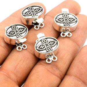 Cierre de caja Bali con forma de corazón de 21x17x8 mm para 2 y 3 hilos, chapado en plata antigua y cobre, chapado en oro de 18 quilates, para fabricación de joyas B208 - Product Image 6