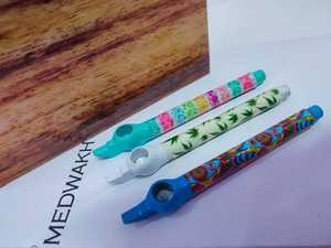 Pipas de Metal para Fumar Dokha, Decorativas, con Diseño Artesanal de Papel Pintado a Mano, Forma Irregular y Patrón Colorido - Product Image 5