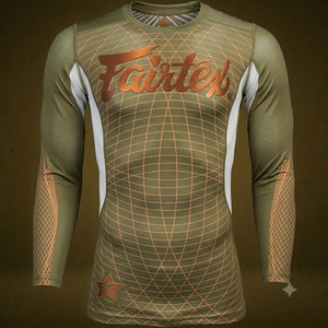 High Performance Long Sleeve <b>Compression</b> <b>Shirt</b> Rash Guard for Martial Arts Training Fitness and Daily Workouts - Product Image 2