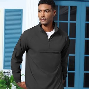 Chaqueta Softshell con Cierre de Cremallera para Hombre, Resistente al Agua, Cortavientos, con Bolsillo Frontal, Corte Regular, para Todas las Estaciones, Ropa para Actividades al Aire Libre - Product Image 2