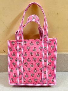 Colorful <b>Patchwork</b> Shopping <b>Bags</b> Medium Size Textile Tote With Top Handle Daily Use - Product Image 3