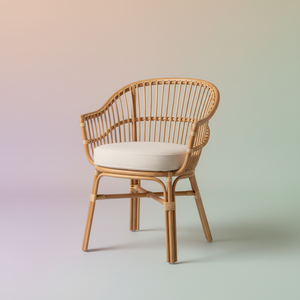 Silla de Comedor de Ratán Antiguo Ecológico, Cómoda y de Lujo, 100% Hecha a Mano, Diseño Nuevo, Muebles para el Hogar Más Vendidos, Estilo Tropical - Product Image 1