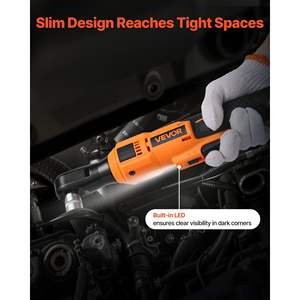 Ensemble de clés à cliquet électriques sans fil alimentées par batterie 2 x 2,0 Ah, entraînement de 3/8 pouce, 230 tr/min, couple de 88 pieds-lb, chargeur sans fil, douilles, adaptateurs - Product Image 6