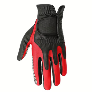 Lightweight Cabretta Leather Golf Gloves Anti Slip Particle Soft Sheepskin Leather Golf Glove With Wrist <b>Snap</b> Closure - Product Image 3