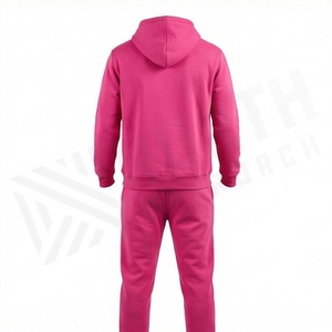 Unisex <b>Pink</b> USA Print <b>Tracksuit</b> Hoodie And Pants Set Casual Full Sleeve Drawstring Sweatshirt With Pocket Autumn Wear - Product Image 2