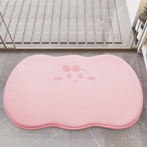 Minimalist Rectangle Memory Foam Bath Mat Solid Color Anti Slip For Bathroom <b>Floor</b> - Product Image 6