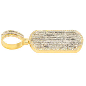 Pendentif Hip-Hop en Moissanite Taille Baguette Glacée, Argent 925 Plaqué Rhodium, Breloque Géométrique, Cadeau de Luxe, Bijou Unisexe pour Usage Quotidien - Product Image 6