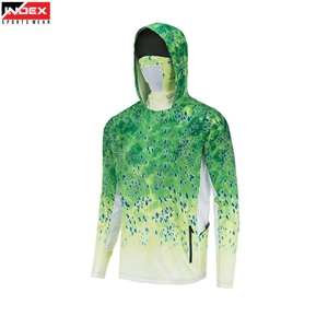 Sweat à capuche de pêche personnalisé pour homme, haute qualité, nouvelle arrivée, 100% polyester, protection solaire UPF 50 - Product Image 1