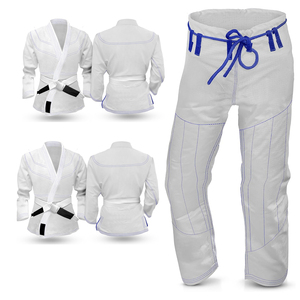 Trajes de BJJ transpirables para hombre, color blanco, tela de algodón para artes marciales, trajes de Muay Thai, Jiu Jitsu, uniforme de Kick Boxing - Product Image 4