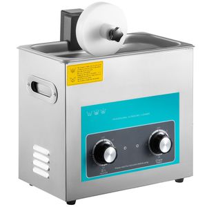 Nettoyeur de disques vinyles à ultrasons 6L 40kHz avec commande par bouton, machine de nettoyage ultrasonique domestique pour 4 disques vinyles - Product Image 1