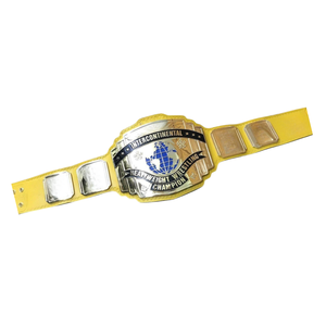 Ceinture de championnat de lutte intercontinentale sur mesure, poids lourd, de qualité supérieure, jaune, de collection, design unique - Product Image 6