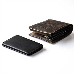 Hot Sale Men's Two-Fold Genuine Cowhide Leather <b>Wallet</b> <b>RFID</b> Blocking <b>Wallet</b> Handmade Vintage Business Luxury Slim Travel <b>Wallet</b> - Product Image 6