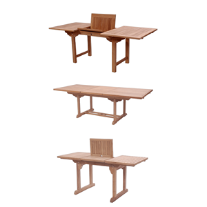 Ensemble de salle à manger d'extérieur extensible de haute qualité, écologique et durable, table de jardin extensible en teck massif pour usage hôtelier - Product Image 4