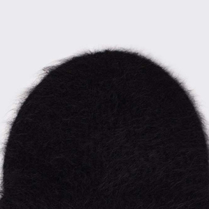 Mohair Beanie <b>Fluffy</b> Texture Warm Winter Knitted <b>Hat</b> Soft Comfortable Stretchable Ribbed Cuff Cold Weather Outdoor Casual - Product Image 3