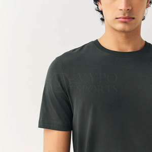 T-shirt léger pour homme au design basique, coupe classique, 100% coton, matière douce lavée, pour les tenues quotidiennes en toutes saisons - Product Image 5