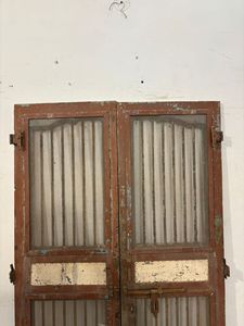 Arco de puerta de madera y hierro Jali antiguo, decoración rústica para el hogar, para entrada o portón, artesanía india recuperada de templo - Product Image 6