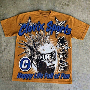 Premium Quality Clovix Sports Oversized Summer <b>TShirt</b> Fashion Graphic Print Luxury Cotton Tee Wholesale Cheap Price - Product Image 3