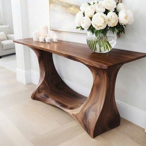 Luxali Eco-Friendly Durable Easy Clean Handmade <b>Wooden</b> Console <b>Table</b> Modern Farmhouse Masterpiece Meticulously Handcrafted Solid - Product Image 3