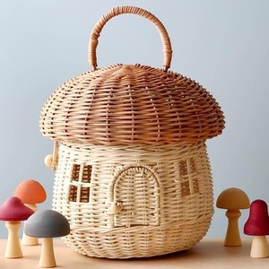 Sac en rotin tendance pour bébés et tout-petits, panier tressé naturel de grande qualité, petits paniers de rangement - Product Image 6
