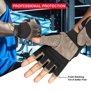 Custom Lightweight Half Finger Lace-<b>Up</b> Weightlifting Gym Gloves for Unisex Fitness Training - Product Image 4