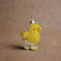Décorations de Noël Jaunty Brand en forme d'oiseau jaune, style moderne, haute qualité, artisanat pour arbres de Noël, fournitures de fêtes, vente chaude
