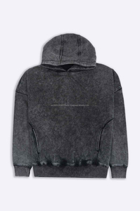 Conjunto de Sudadera con Capucha y Pantalones Deportivos Personalizados con Bordado Urbano, Media Cremallera y Lavado Ácido para Hombre - Product Image 3