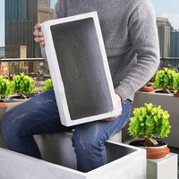 Jardinières personnalisées de haute qualité à prix d'usine, grands pots et jardinières de jardin extérieurs, pots de fleurs en moules en fibre de verre en ciment
