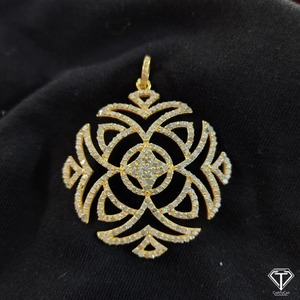 Colgante de Flor de Plata 925 Chapado en Oro Sólido de 18K, Lujoso y Brillante, con Microincrustaciones de Diamantes de Corte Brillante, Unisex, para Uso Diario, 6g - Product Image 6