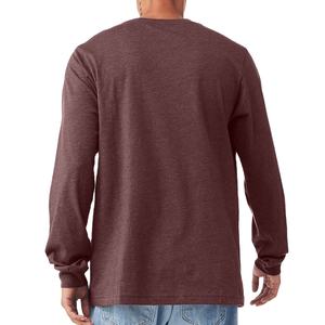 T-shirts pour hommes personnalisés de style décontracté Fournisseur OEM/ODM Vente en gros d'usine de t-shirts à manches longues 100% coton à séchage rapide - Product Image 3