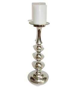 Hot Vantage Premium Moderne Décor De Noël Bougeoir En Aluminium Nickelé Style Indien Moderne Offre Spéciale Bougie Pilier Titulaire - Product Image 1