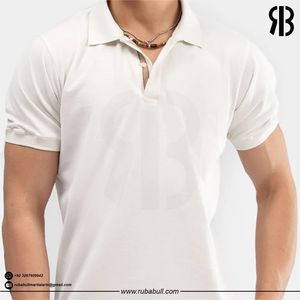 OEM <b>Men's</b> <b>White</b> Knitted Short Sleeve <b>Polo</b> Shirt Solid Color Casual Breathable Cotton Fabric Regular Fit With Button Design Shirt - Product Image 5