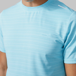 Camiseta Deportiva Ligera de Manga Corta con Cuello Alto y Estampado Personalizado para Hombre, Ajuste Regular, Transpirable - Product Image 3