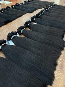 Cheveux naturels non traités, ondulés et raides, extensions de cheveux en mèches, sans perte ni nœuds, prêts à être expédiés, toutes longueurs - Product Image 3