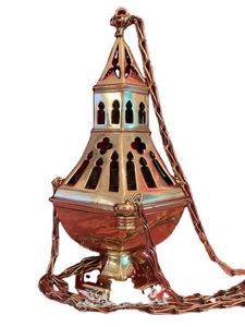 Brûleur d'encens en laiton Encensoir à fumée Chaîne Suspendue Heavy Altar Thurible Vintage par le meilleur fournisseur répertorié - Product Image 3