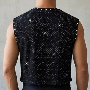 เสื้อกล้ามวินเทจทรงโอเวอร์ไซส์สั่งทำพิเศษ ผ้าฝ้าย 100% เนื้อนุ่ม ทรงหลวม สไตล์สตรีทแวร์ แห้งเร็ว เป็นมิตรกับสิ่งแวดล้อม แฟชั่นใหม่ ทันสมัย ใส่ได้ทั้งชายและหญิง - Product Image 6