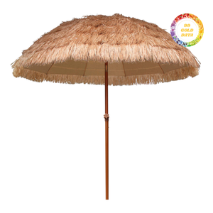 Sombrilla decorativa de hojas de palma para sombra en exteriores, ideal para hoteles, cafeterías y áreas de ocio al aire libre. - Product Image 3