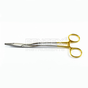 Porte-aiguille chirurgical manuel en acier inoxydable Bozeman 14 cm TC Gold pour opérations et procédures médicales - Product Image 2