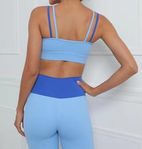 Conjunto de Yoga Personalizado al por Mayor para Mujer, Top Deportivo de Tirantes Finos y Shorts de Cintura Media, 2 Piezas, Secado Rápido, Ropa Deportiva de Verano - Product Image 5