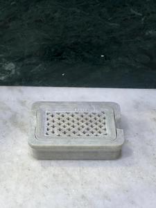 Nouvelle collection de porte-savon moderne en résine effet marbre blanc, accessoires de salle de bain en résine effet marbre - Product Image 5