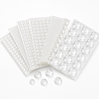 Tampons de protection transparents en PVC demi-ronds pour tiroirs, autocollants, anti-rayures, 8x2.2mm