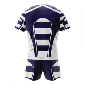 Ensemble d'uniformes de rugby personnalisés par sublimation, maillot et short respirants en polyester et élasthanne, logo personnalisé, vêtements d'équipe, fournisseur OEM en gros - Product Image 6