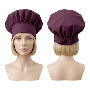 Gorro de Chef para Mujer, de Polialgodón, Color Rosa Empolvado, Panel Trasero Elástico, Logotipo Bordado Personalizado, Gorro de Cocina, Protector de Cabello, Bordado - Product Image 5