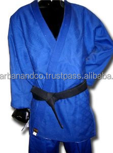 Uniformes de Judo Cómodos para Bebés y Niños Pequeños, Unisex, Material de Poliéster/Algodón, Blanco/Azul, Logotipo y Etiqueta Personalizados - Product Image 5