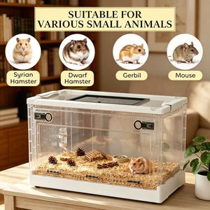 Gabbia Moderna di Lusso per Piccoli Animali, Criceti e Conigli, per Uso Interno ed Esterno, con Motivo Animale - Product Image 4
