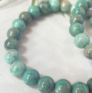 Pulsera de Cuentas de Crisoprasa Natural en Forma de Bola, Verde, para Sanación, Reiki, Energía, Joyería, Regalo, 8mm, Venta al Por Mayor - Product Image 6